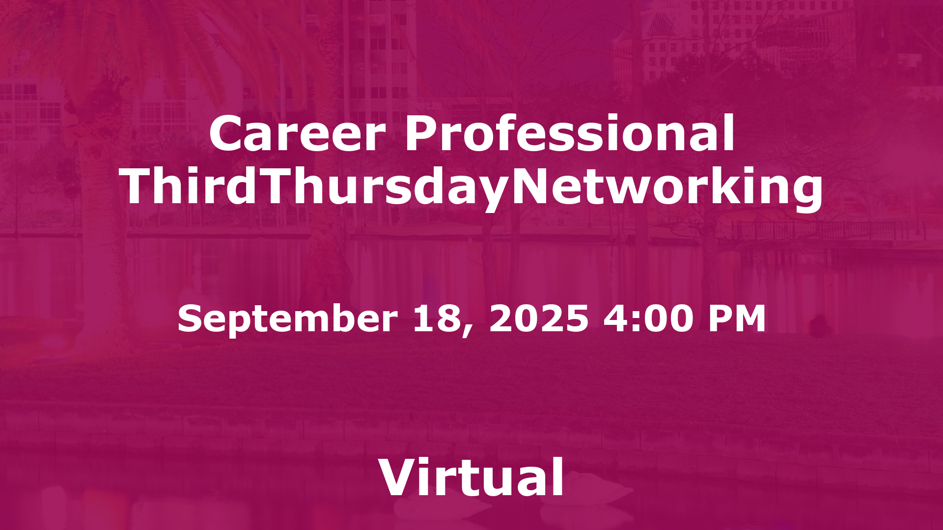 Career Professional ThirdThursdayNetworking  event image
